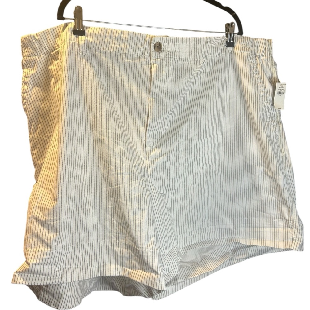 Old Navy Women's High Waist Striped Shorts - White and Blue